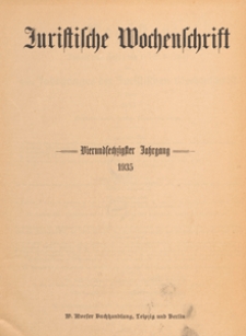 Juristische Wochenschrift : Organ des Deutschen Anwaltvereins, 1935.05.18 H. 20