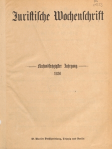 Juristische Wochenschrift : Organ des Deutschen Anwaltvereins, 1936.07.04 H. 27