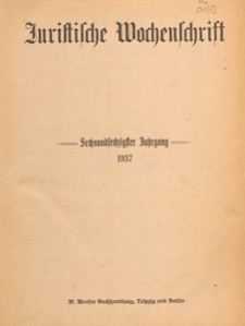 Juristische Wochenschrift : Organ des Deutschen Anwaltvereins, 1937.06.12/19 H. 24/25