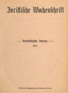 Juristische Wochenschrift : Organ des Deutschen Anwaltvereins, 1934.02.10 H. 6