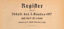 Juristische Wochenschrift : Organ des Deutschen Anwaltvereins, 1937, Register H. 01-17