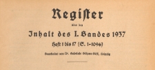 Juristische Wochenschrift : Organ des Deutschen Anwaltvereins, 1937, Register H. 01-17