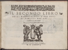 Il Secondo Libro Delli Madrigaletti A Tre Voci