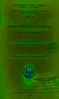Bulletin 634. Spirit leveling in Louisiana 1903 to 1915, inclusive