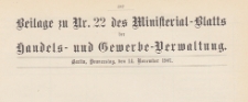 Beilage zu Nr. 22 des Ministerialblatt der Handels- und Gewerbe-Verwaltung, 1907.11.14