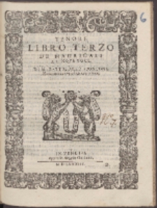 Libro Terzo De Madrigali A Cinqve Voci