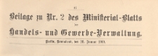 Beilage zu Nr. 2 des Ministerialblatt der Handels- und Gewerbe-Verwaltung, 1909.01.23