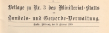 Beilage zu Nr. 3 des Ministerialblatt der Handels- und Gewerbe-Verwaltung, 1909.02.03