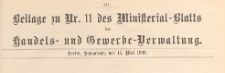 Beilage zu Nr. 11 des Ministerialblatt der Handels- und Gewerbe-Verwaltung, 1909.05.15