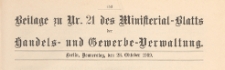 Beilage zu Nr. 21 des Ministerialblatt der Handels- und Gewerbe-Verwaltung, 1909.10.28