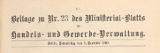 Beilage zu Nr. 23 des Ministerialblatt der Handels- und Gewerbe-Verwaltung, 1909.12.02
