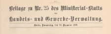 Beilage zu Nr. 25 des Ministerialblatt der Handels- und Gewerbe-Verwaltung, 1909.12.30