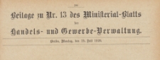 Beilage zu Nr. 9 des Ministerialblatt der Handels- und Gewerbe-Verwaltung, 1920.07.19