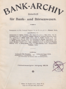 Bank-Archiv. Zeitschrift für Bank- und Börsenwesen, 1925.10.01 nr 1