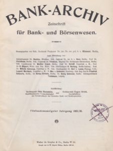 Bank-Archiv. Zeitschrift für Bank- und Börsenwesen, 1926.05.01 nr 15