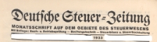 Deutsche Steuer Zeitung : Älteste Monatsschrift auf dem Gebiete des Steuerwesens, 1933 nr 2