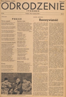Odrodzenie : tygodnik, 1945.04.22 nr 21