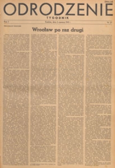 Odrodzenie : tygodnik, 1945.06.10 nr 28