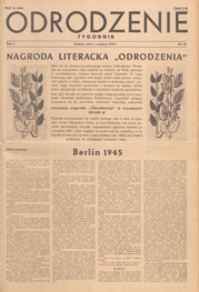 Odrodzenie : tygodnik, 1945.09.16 nr 42