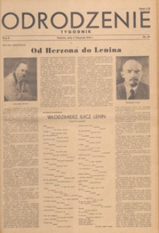 Odrodzenie : tygodnik, 1945.11.04 nr 49
