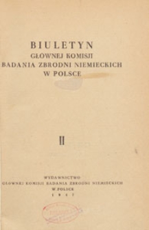 Biuletyn Głównej Komisji Badania Zbrodni Niemieckich w Polsce, 1947 T. 2