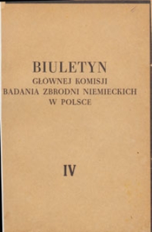 BiBiuletyn Gł&oacute;wnej Komisji Badania Zbrodni Niemieckich w Polsce, 1948 T. 4