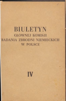BiBiuletyn Głównej Komisji Badania Zbrodni Niemieckich w Polsce, 1948 T. 4