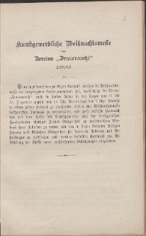 Jahresbericht des Vereins "Frauenwohl" in Danzig