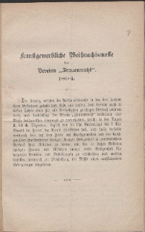Jahresbericht des Vereins "Frauenwohl" in Danzig