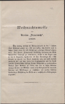 Jahresbericht des Vereins "Frauenwohl" in Danzig