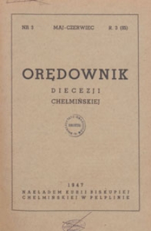 Orędownik Diecezji Chełmińskiej, 1947.05-06 nr 3