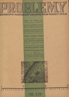 Problemy : miesięcznik poświęcony zagadnieniom wiedzy i życia, 1946 nr 2