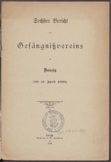 Jahresbericht des Gefängnißvereins zu Danzig 1888