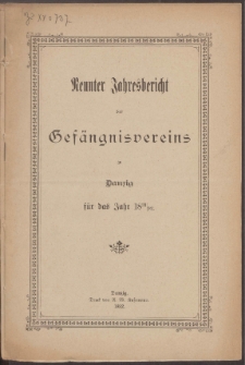 Jahresbericht des Gefängnißvereins zu Danzig 1891-1892