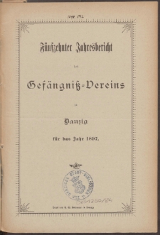 Jahresbericht des Gefängnißvereins zu Danzig 1897