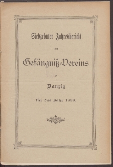 Jahresbericht des Gefängnißvereins zu Danzig 1899