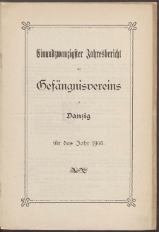 Jahresbericht des Gefängnißvereins zu Danzig 1903