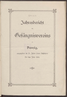 Jahresbericht des Gefängnißvereins zu Danzig 1905