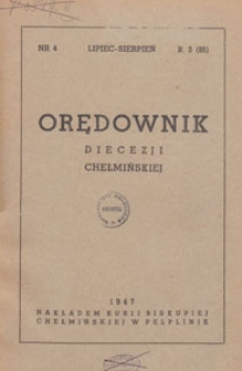 Orędownik Diecezji Chełmińskiej, 1947.07-08 nr 4