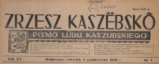Zrzesz Kaszëbskô : pismo Ludu Kaszubskiego, 1945.10.04 nr 1
