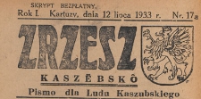 Zrzesz Kaszëbskô : pismo dla Ludu Kaszubskiego, 1933.07.12 nr 17 A