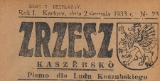 Zrzesz Kasz&euml;bsk&ocirc; : pismo dla Ludu Kaszubskiego, 1933.08.02 nr 23