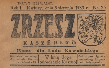 Zrzesz Kaszëbskô : pismo dla Ludu Kaszubskiego, 1933.08.09 nr 25