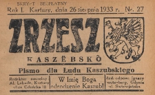 Zrzesz Kaszëbskô : pismo dla Ludu Kaszubskiego, 1933.08.26 nr 27