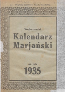 Wejherowski Kalendarz Marjański na Rok 1935