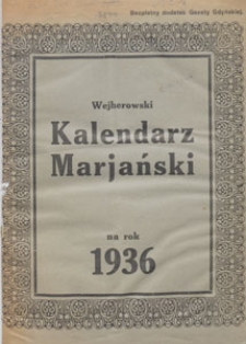 Wejherowski Kalendarz Marjański na Rok 1936