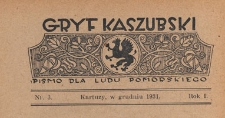 Gryf Kaszubski : pismo dla ludu pomorskiego, 1931.12 nr 3