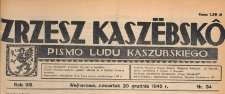Zrzesz Kasz&euml;bsk&ocirc; : pismo Ludu Kaszubskiego, 1945.12.20 nr 34