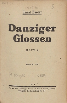 Danziger Glossen. H. 4