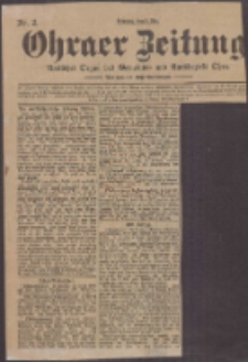 Ohraer Zeitung : amtliches Organ des Gemeinde- und Amtsbezirks Ohra.